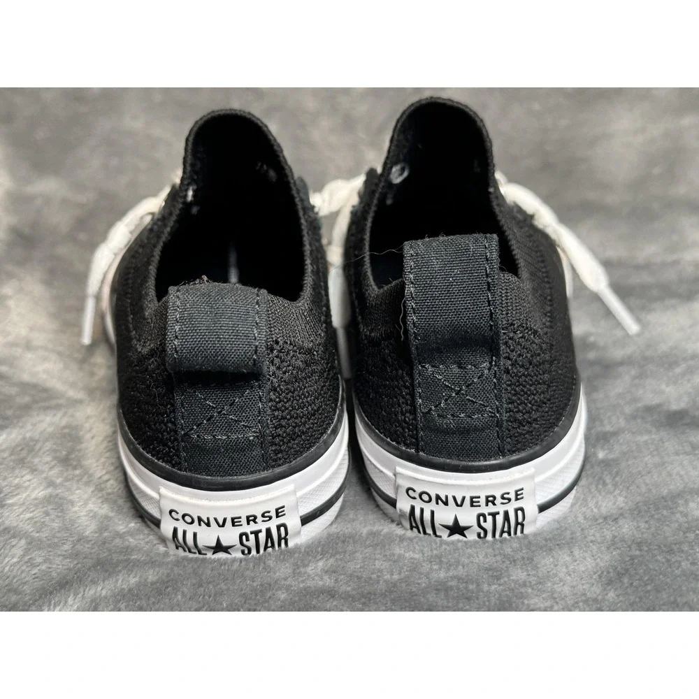 Converse All Star Knit Shoes Kids Size‎ 11 Black Low Top Sneakers 665412F